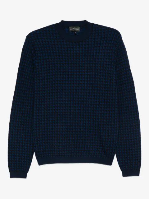 Emporio Armani houndstooth wool sweater