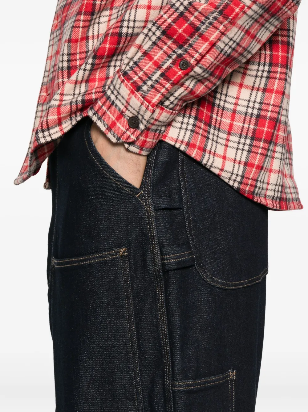 Emporio Armani Ruimvallende jeans met zakken Blauw
