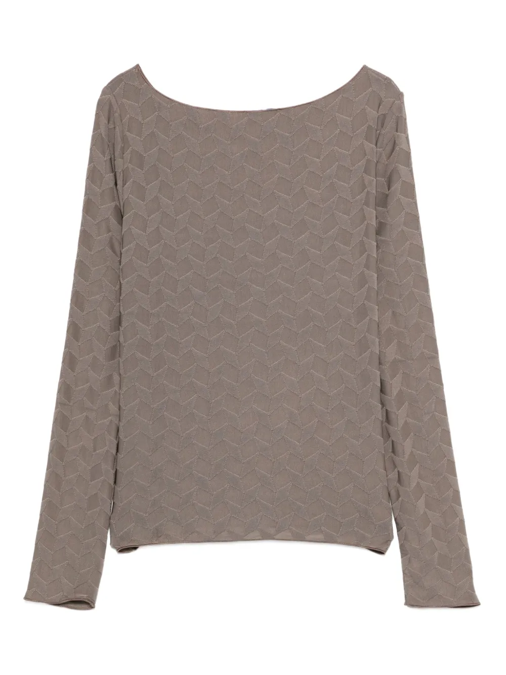 Emporio Armani Blouse met geometrisch patroon - Grijs