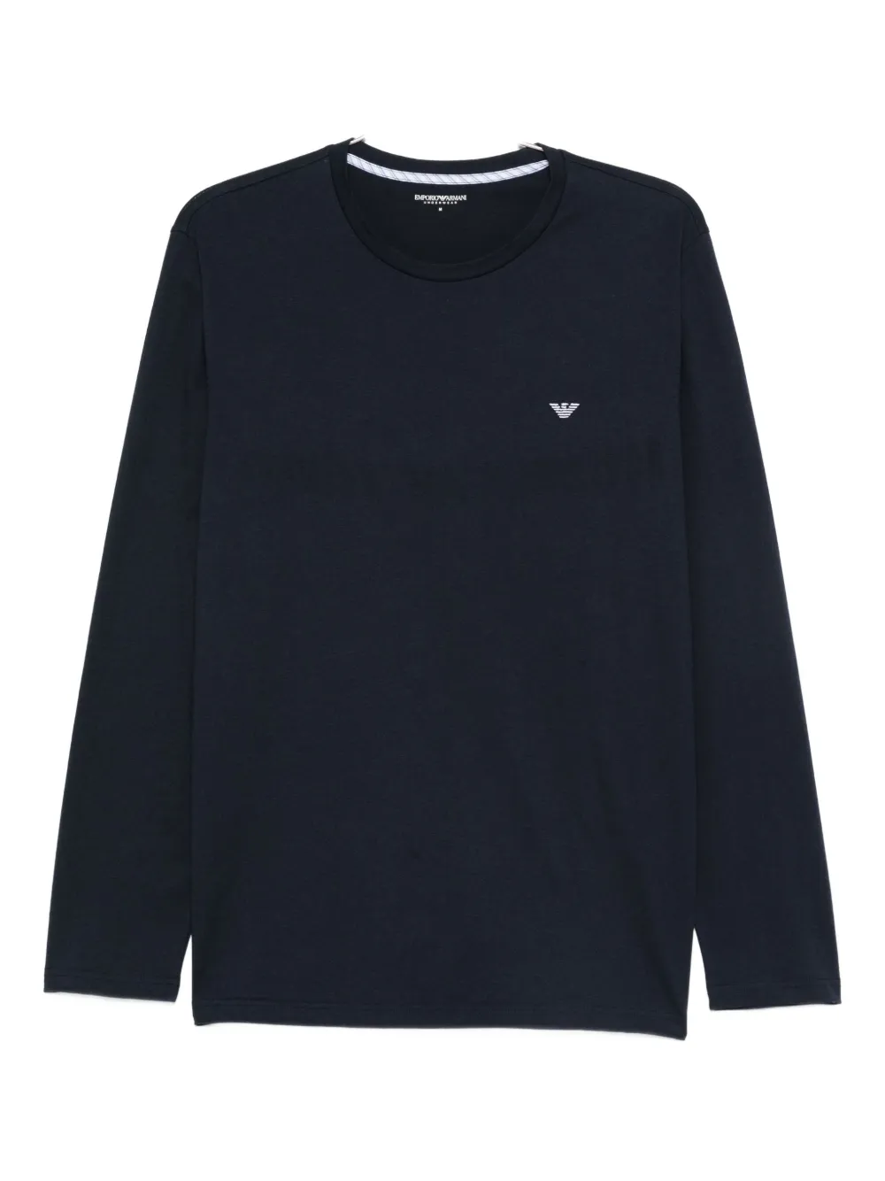 Emporio Armani cotton pajamas top Blauw