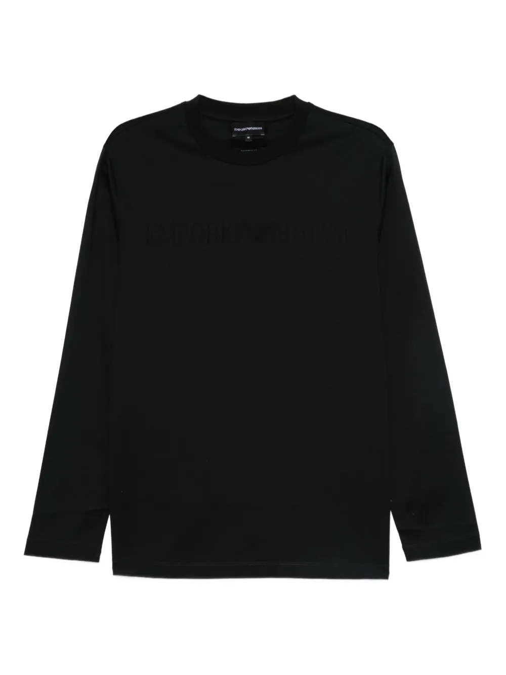 Emporio Armani Katoenen T-shirt met lange mouwen Blauw