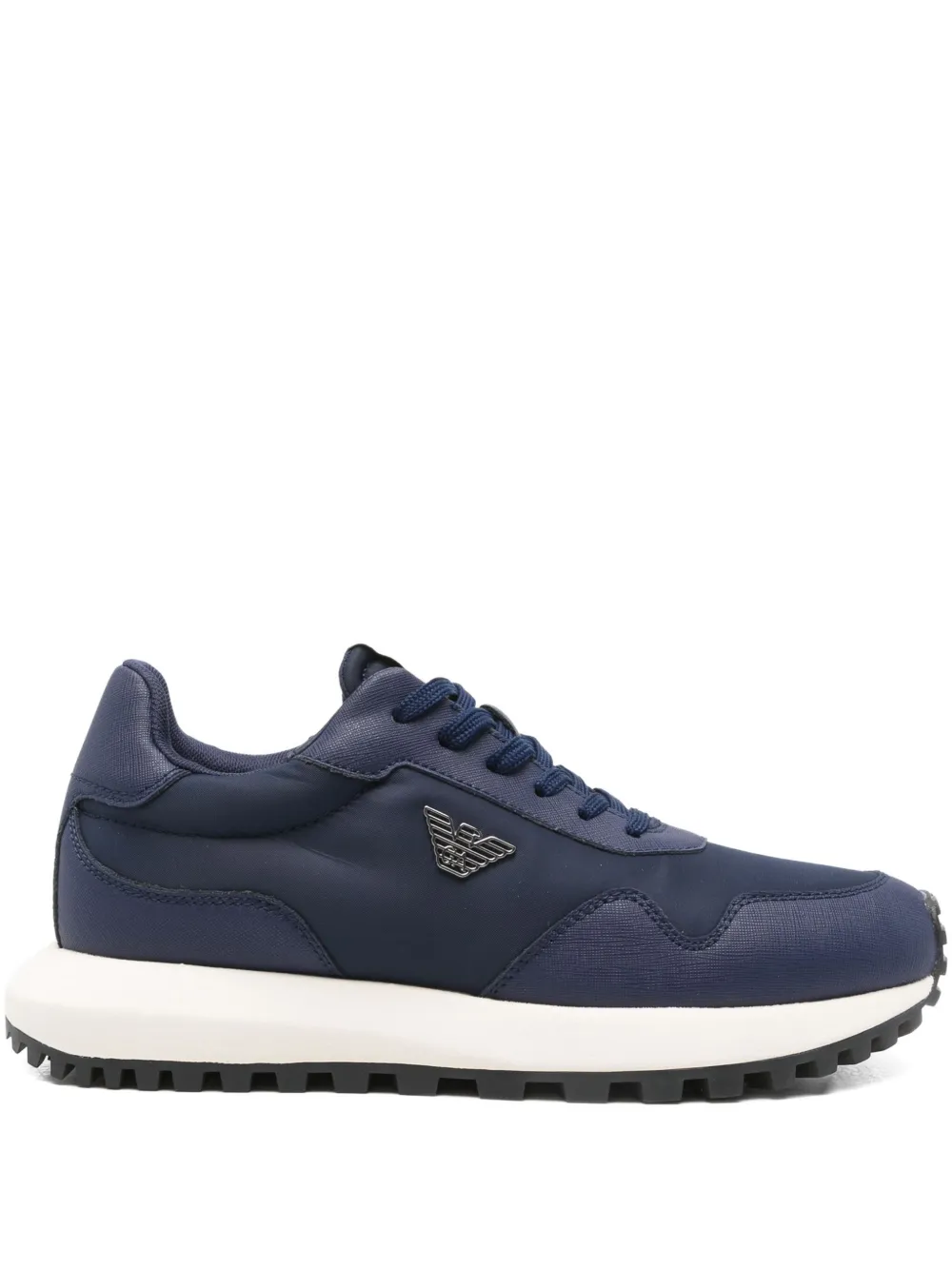 Emporio Armani logo-plaque sneakers Blue
