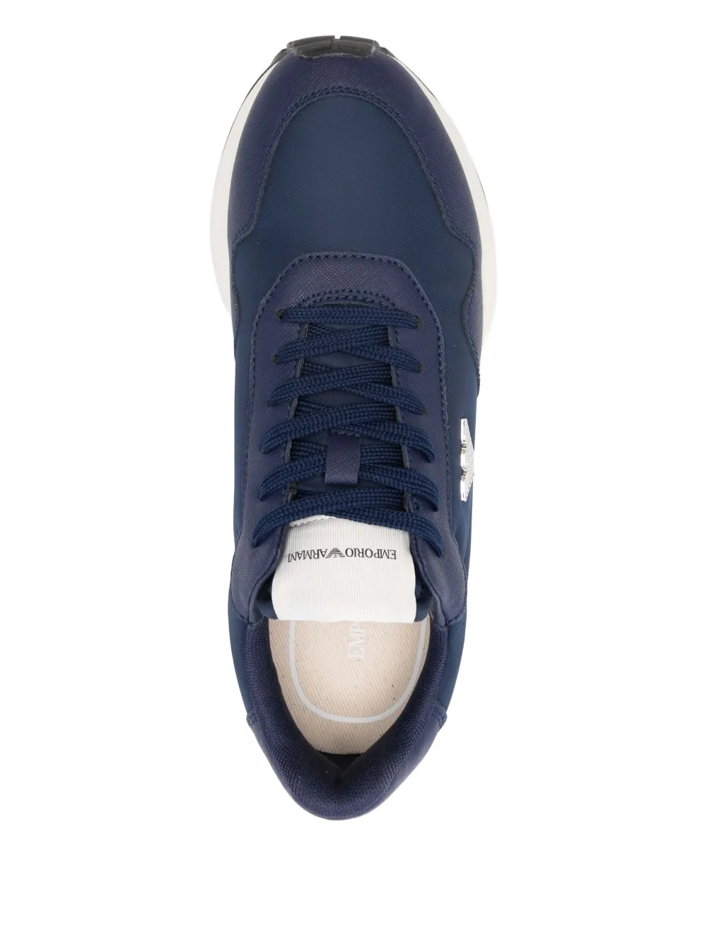 Emporio Armani logo-plaque sneakers Blue