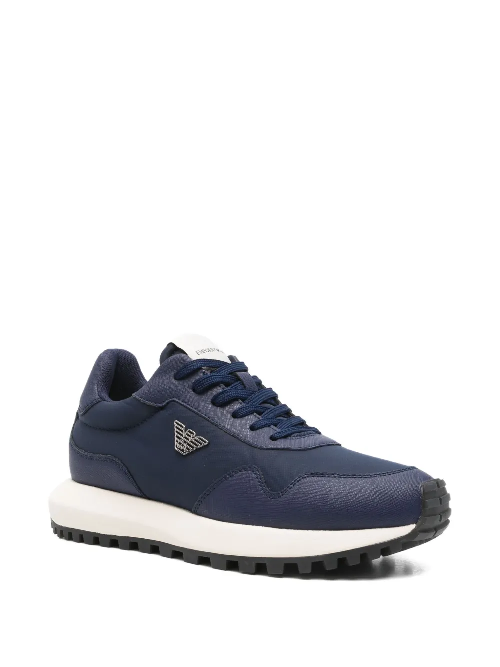 Emporio Armani logo-plaque sneakers Blue