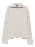 Emporio Armani half-zip wool sweater - Grey