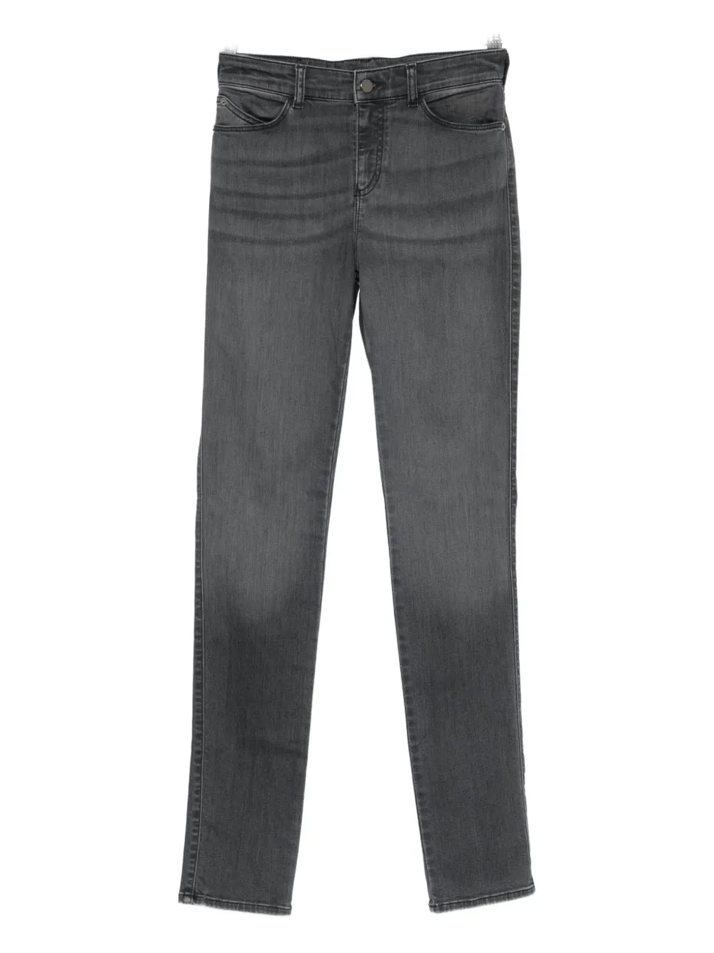 Emporio Armani logo-detail straight-leg jeans Grijs