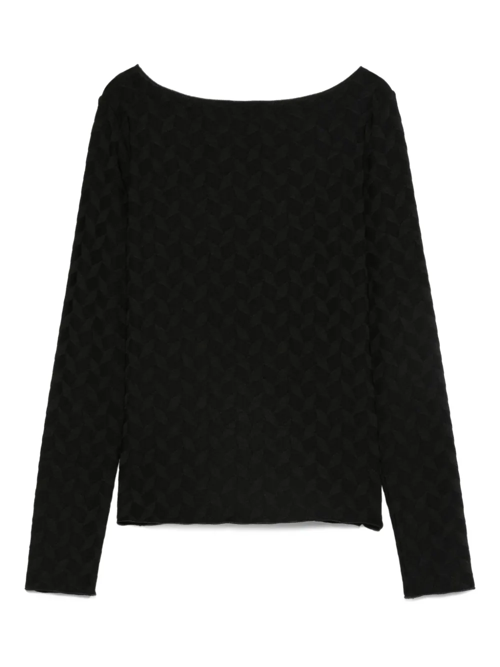 Emporio Armani textured boat-neck sweater | Knitted Sweaters | Image 2