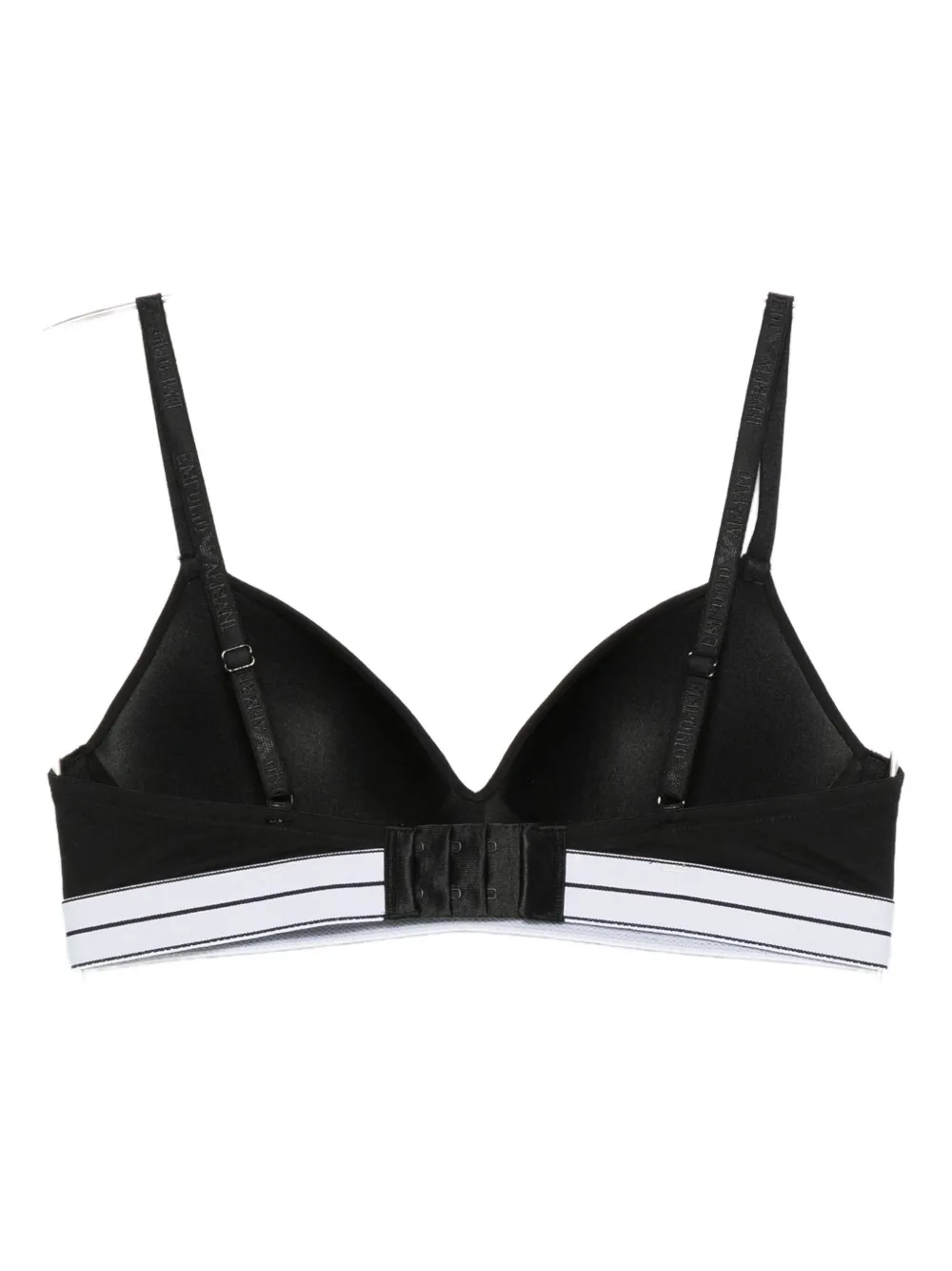 Emporio Armani logo-embellishment bra Zwart