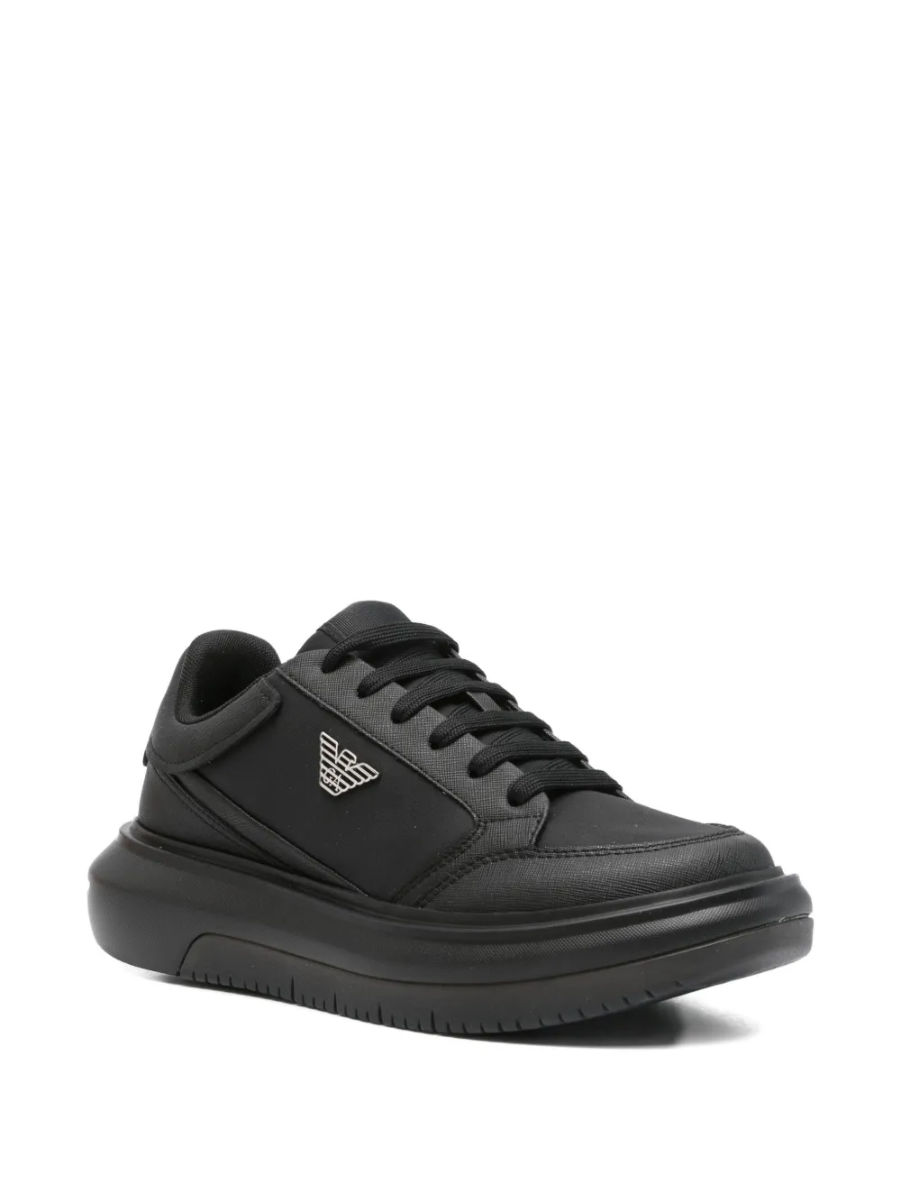 Emporio Armani logo-plaque sneakers Black