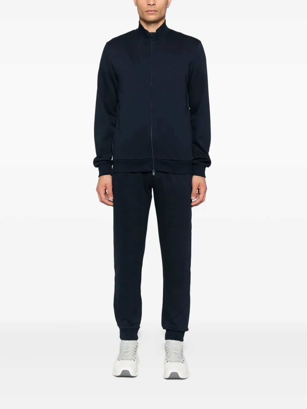Emporio Armani Trainingsbroek met elastische tailleband en logodetail - Blauw