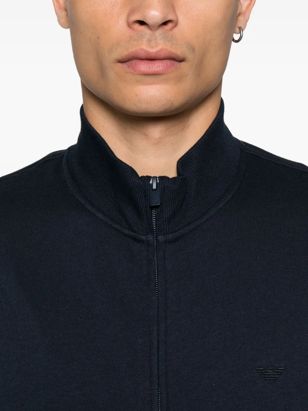 Emporio Armani logo-detail elasticated-waistband track pants Blauw