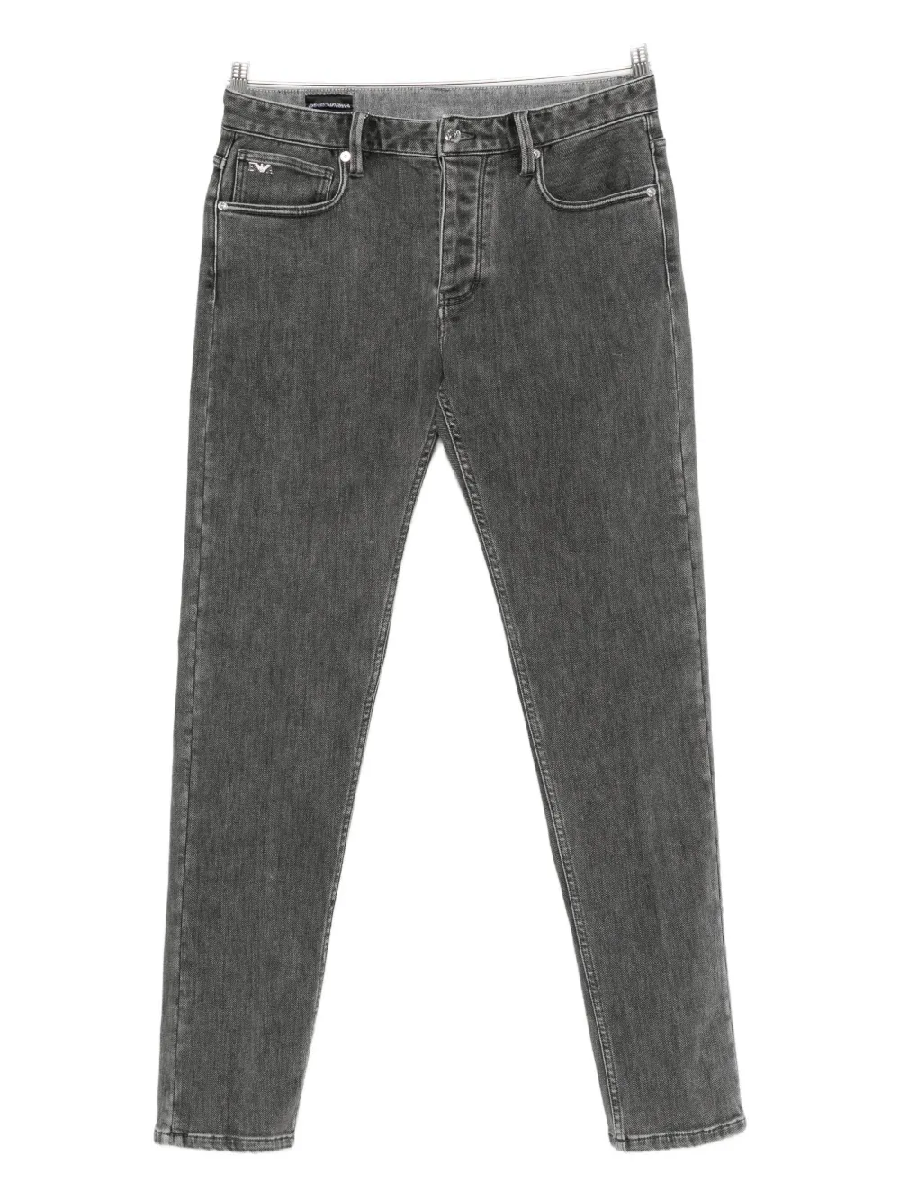 Emporio Armani Grey Denim Cotton Jeans In Gray