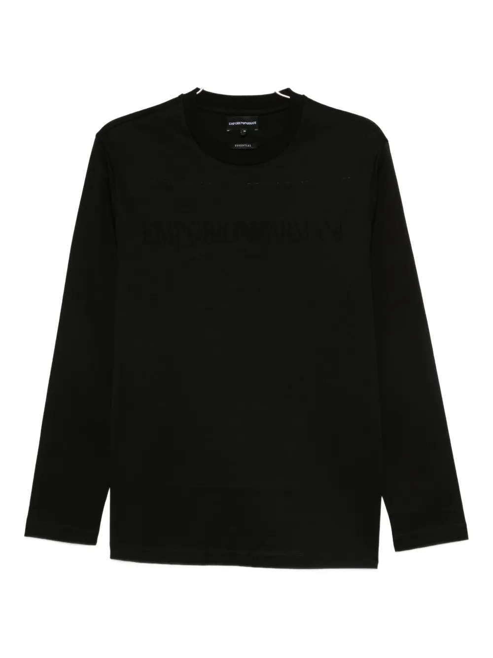Emporio Armani long-sleeve cotton T-shirt Zwart