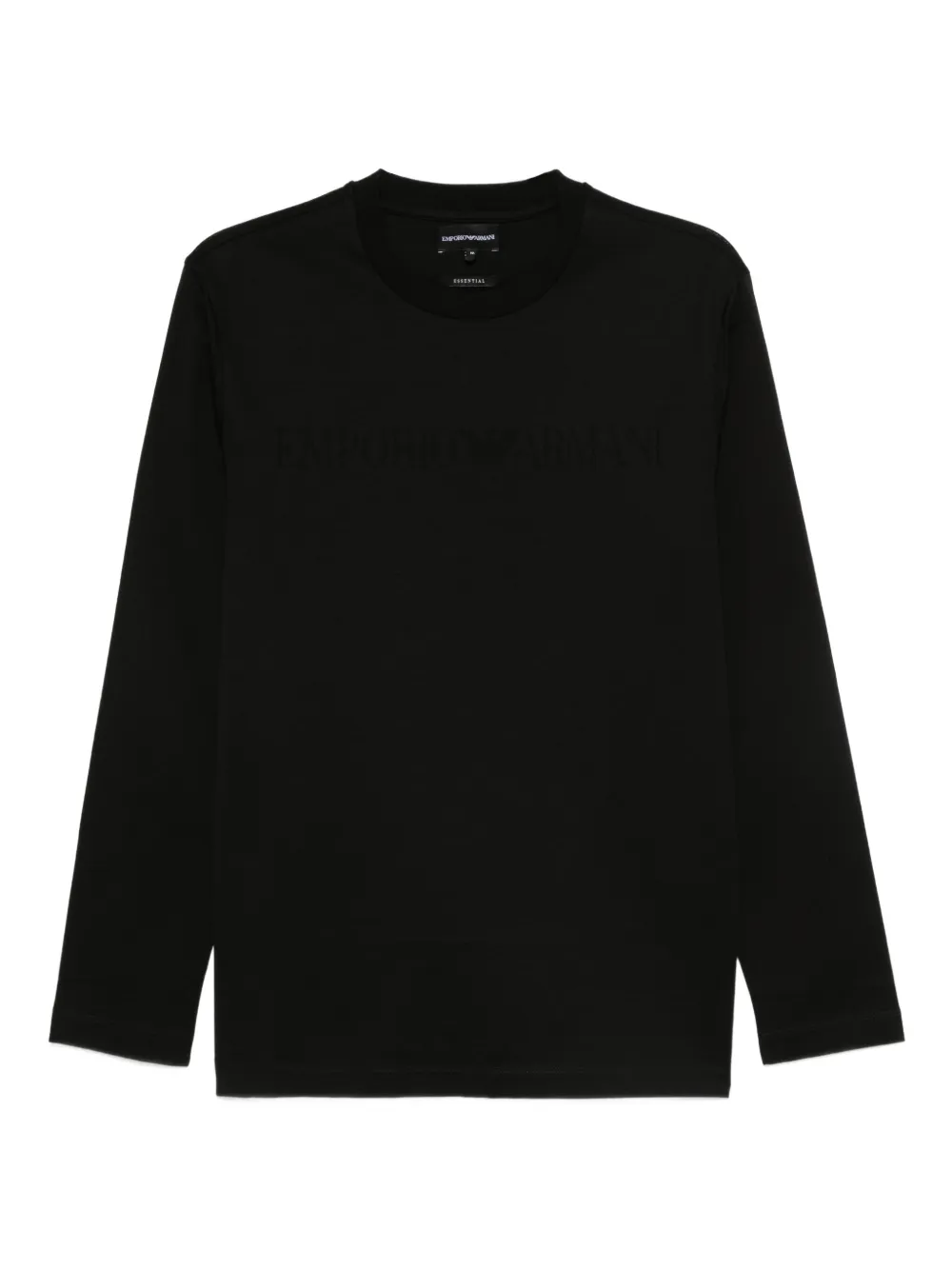 Emporio Armani Katoenen T-shirt met lange mouwen Zwart