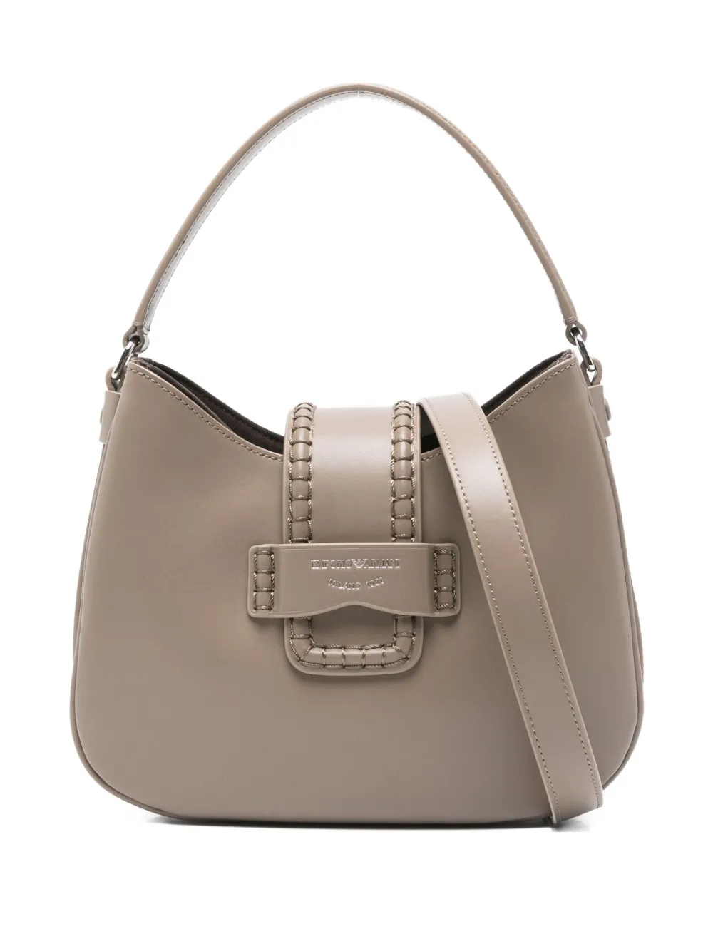 Emporio Armani braided-detail tote bag - グレー Emporio Armani braided-detail tote bag - グレー