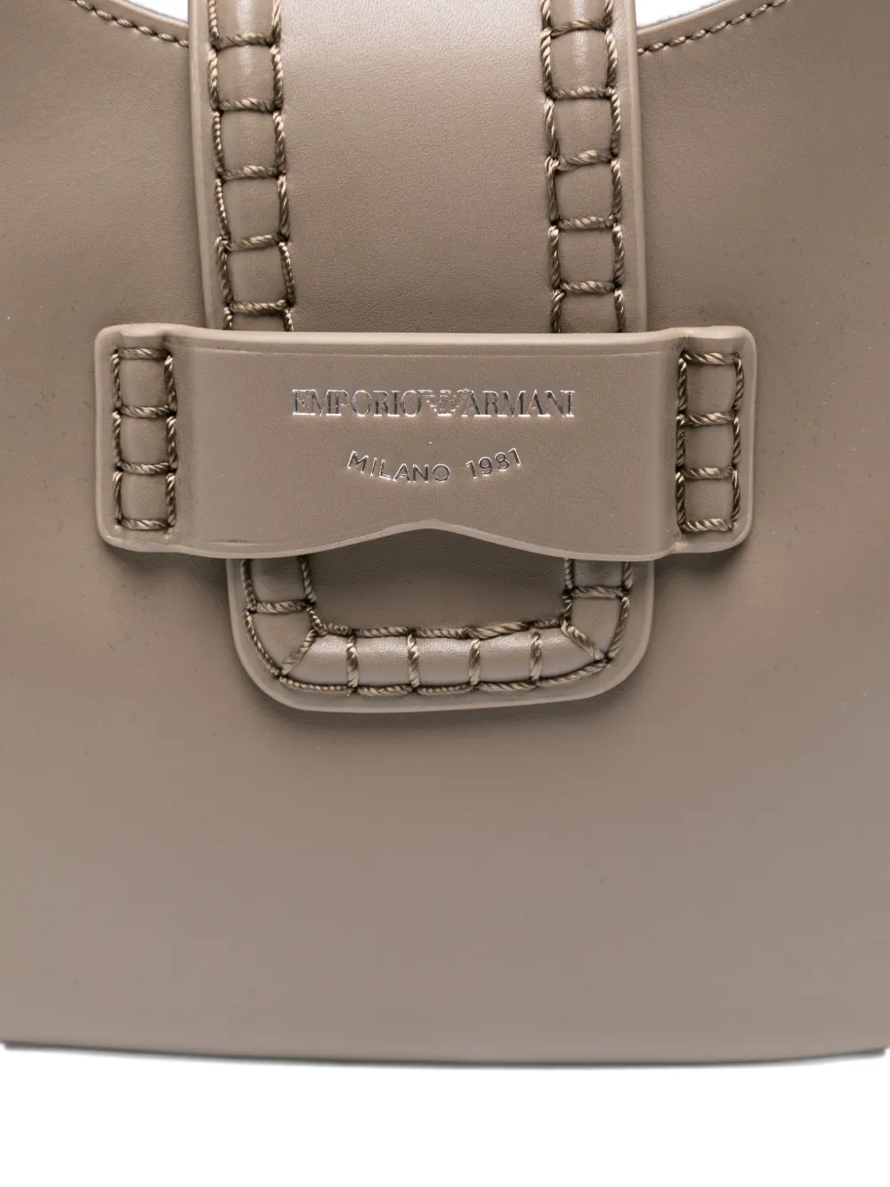 Emporio Armani braided-detail tote bag Grijs