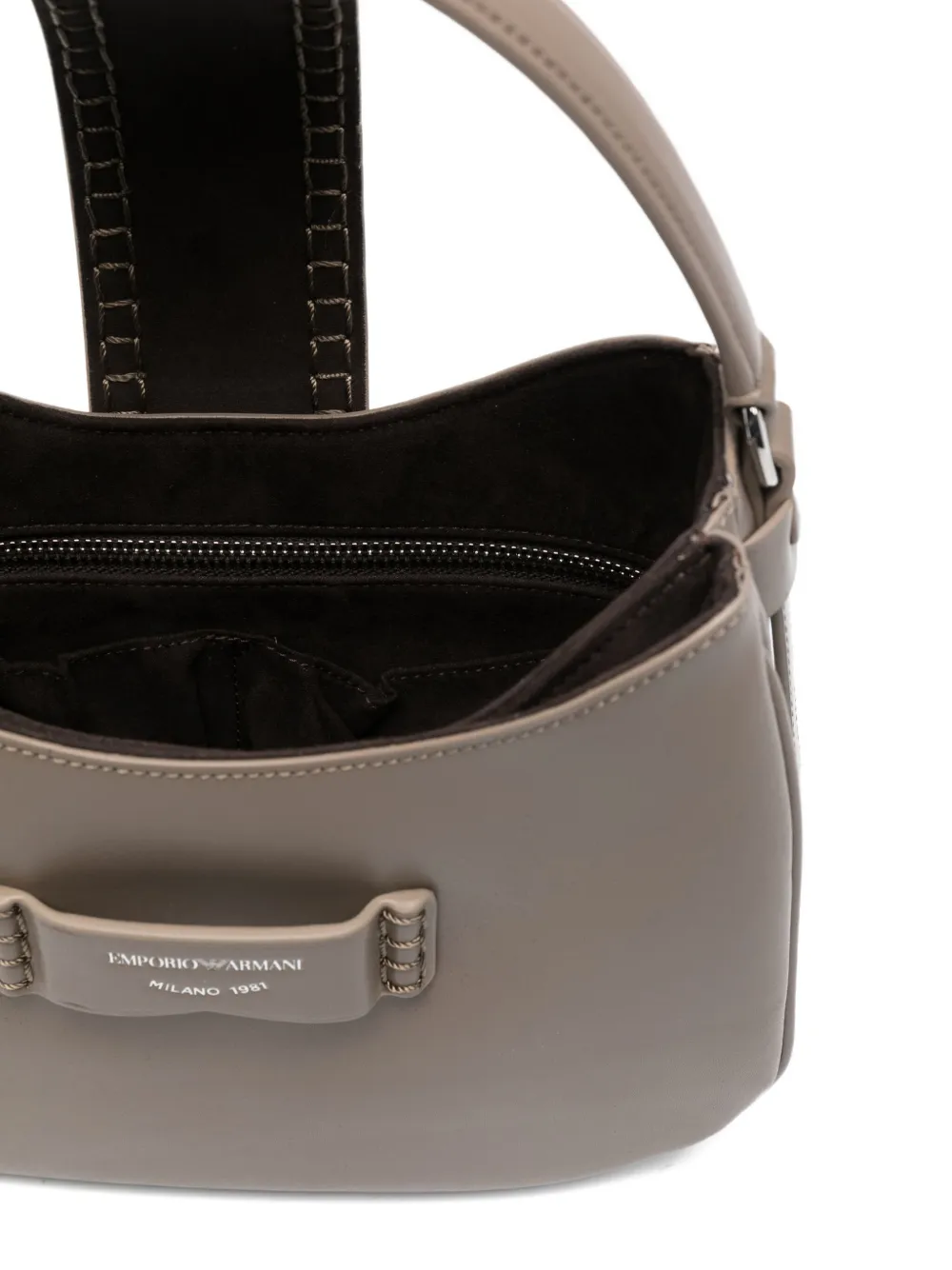 Emporio Armani braided-detail tote bag Grijs