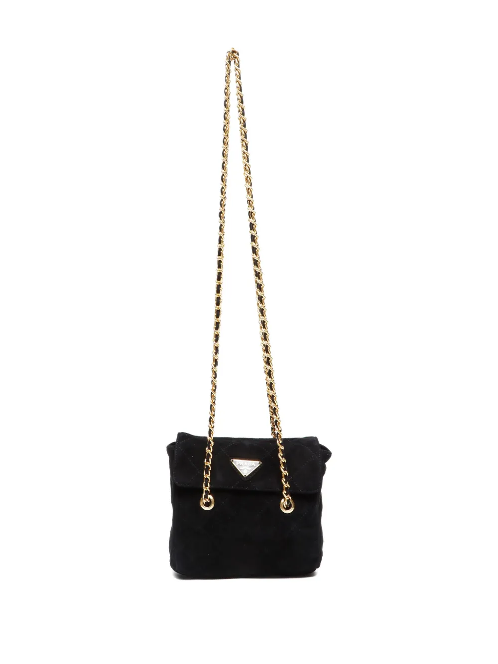 Prada Pre-Owned 2000-2020s suede chain-strap shoulder bag | Black | Image 1