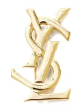 Saint Laurent Pre-Owned 2000s logo brooch - Gold