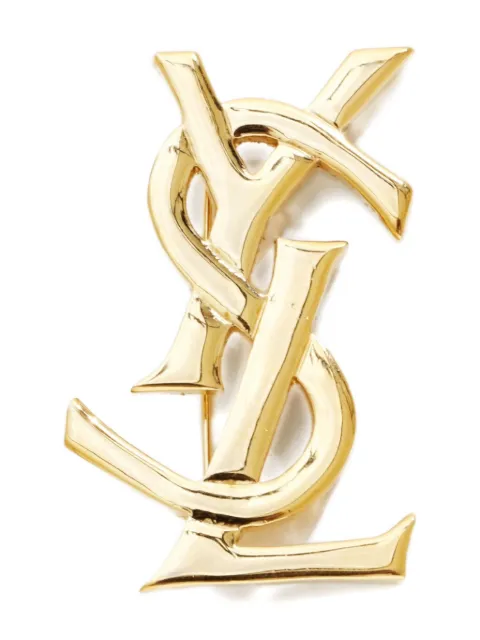 Saint Laurent Pre-Owned 2000s logo brooch