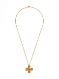 CHANEL Pre-Owned 2001 CC-Mark clover crystal-embellished necklace - Gold