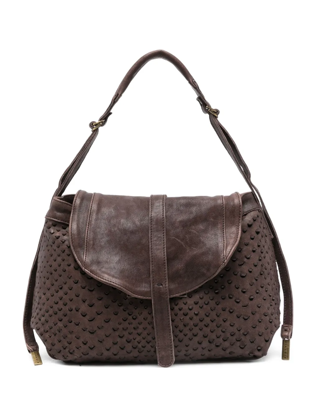 Mialuis perforated leather shoulder bag | Brown | Image 1