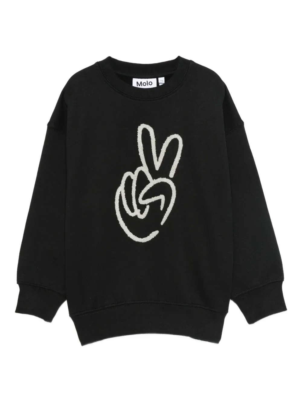 Molo peace-sign long-sleeves sweatshirt Zwart