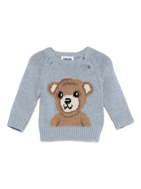 Molo teddy-intarsio knit sweater
