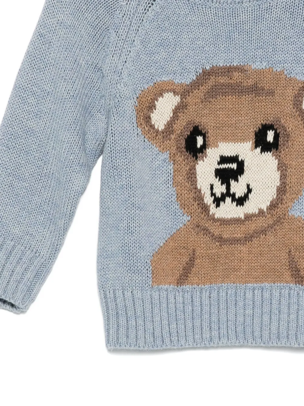 Molo teddy-intarsio knit sweater Blauw