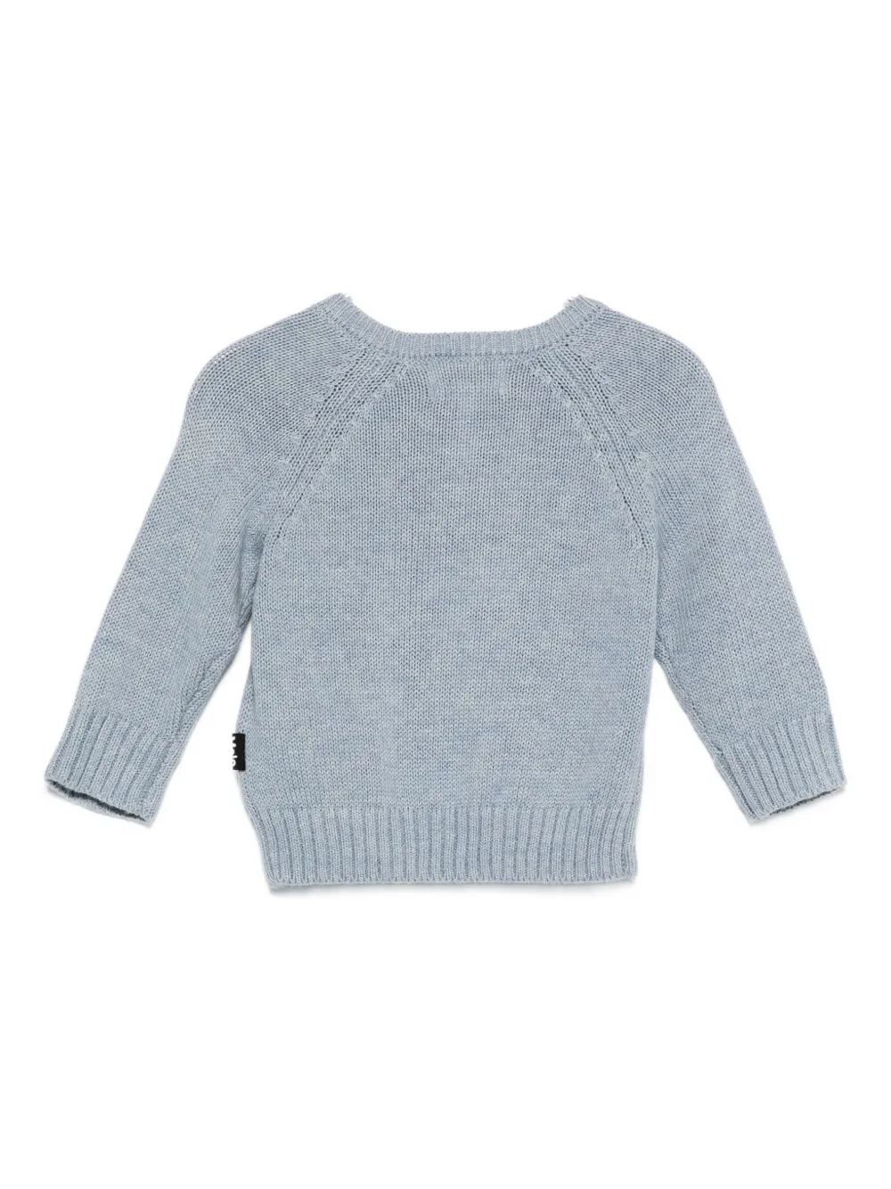 Molo teddy-intarsio knit sweater Blauw