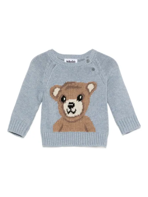 Molo teddy-intarsio knit sweater