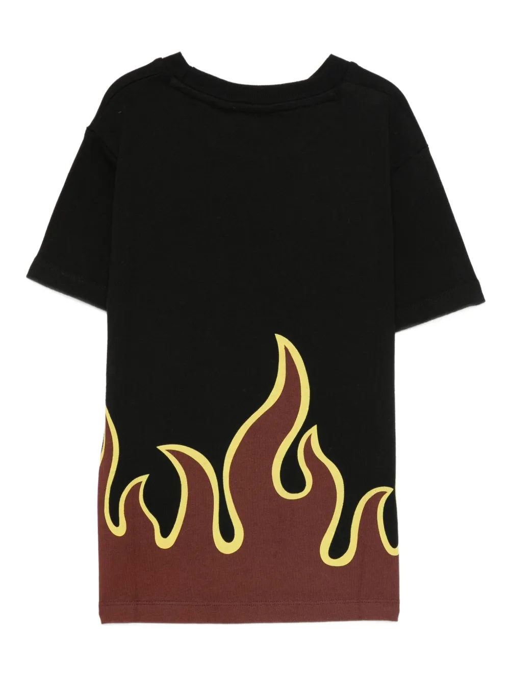 Molo flame-print short-sleeves top Zwart