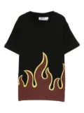 Molo flame-print short-sleeves top - Black