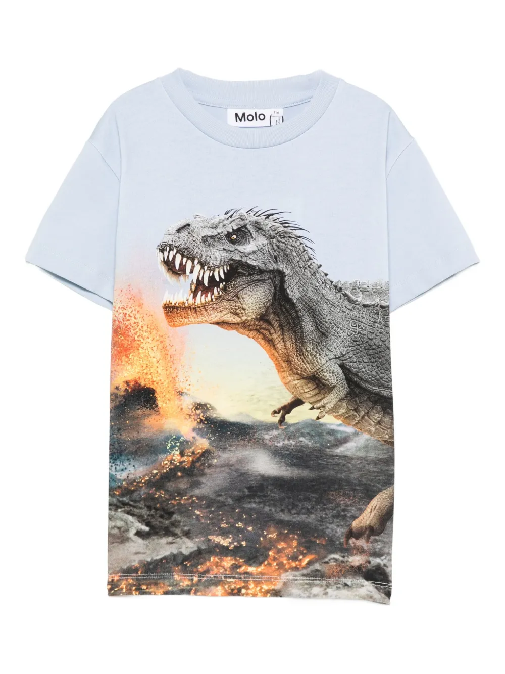 Molo dinosaur volcano print T-shirt - ブルー Molo dinosaur volcano print T-shirt - ブルー
