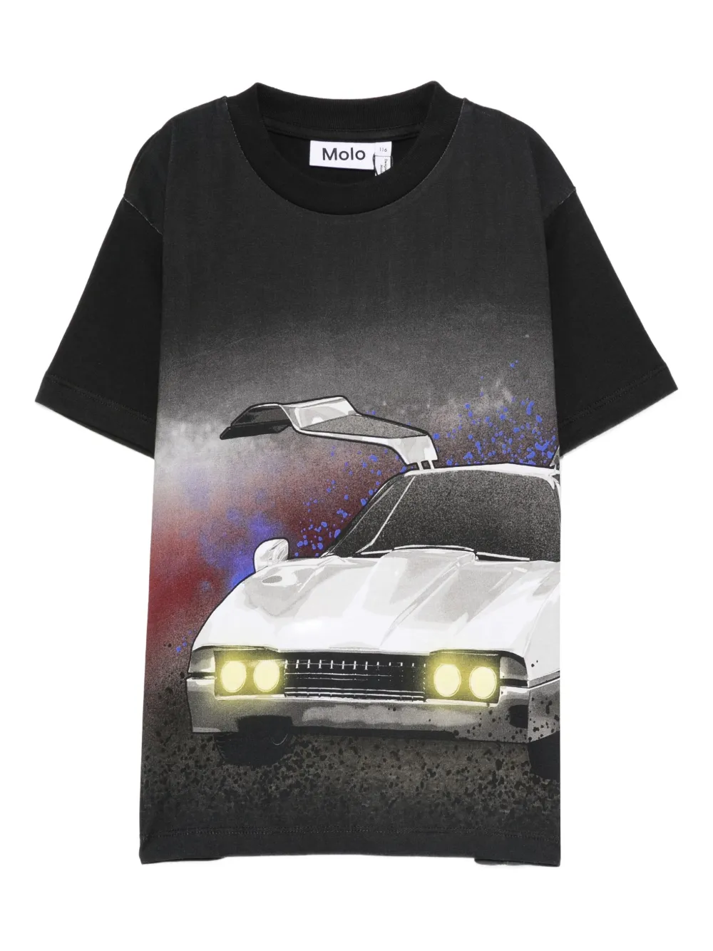 Molo car-print organic-cotton T-shirt - ブラック Molo car-print organic-cotton T-shirt - ブラック
