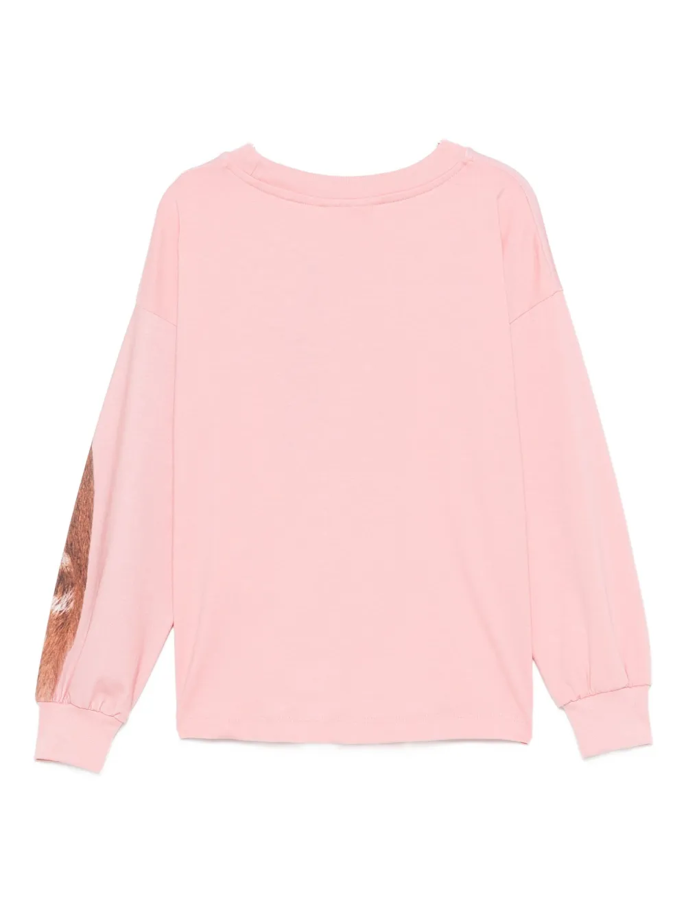 Molo Front-print Crew-neck Sweatshirt In Pink