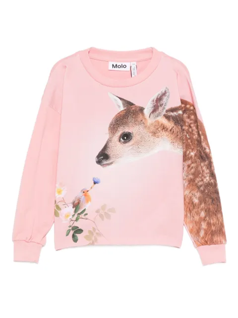 Molo front-print crew-neck sweatshirt
