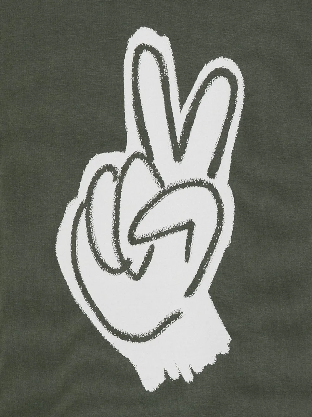 Molo peace-sign cotton T-shirt Groen