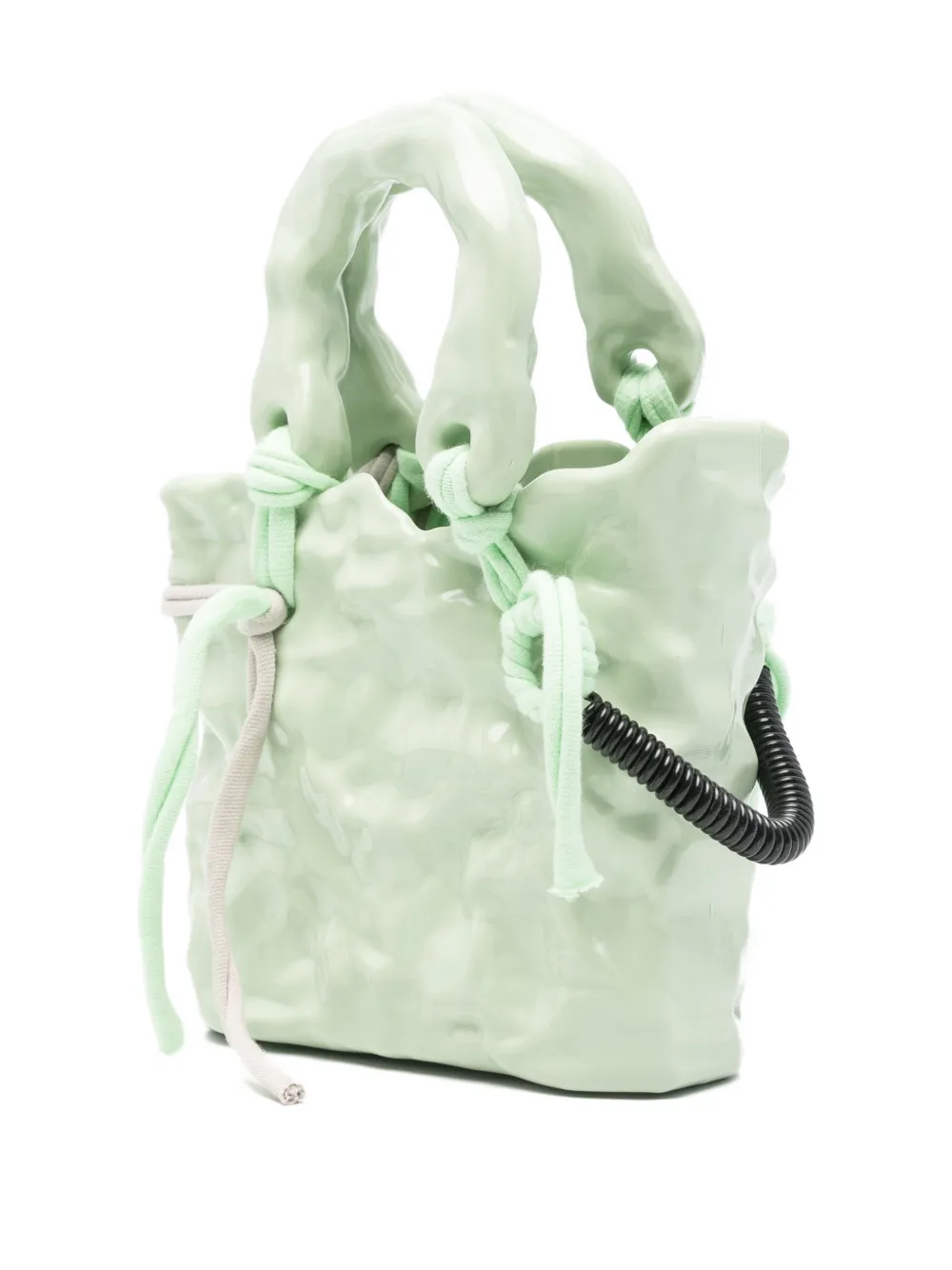 Ottolinger Ceramic Heart-lock Tote Bag In Green
