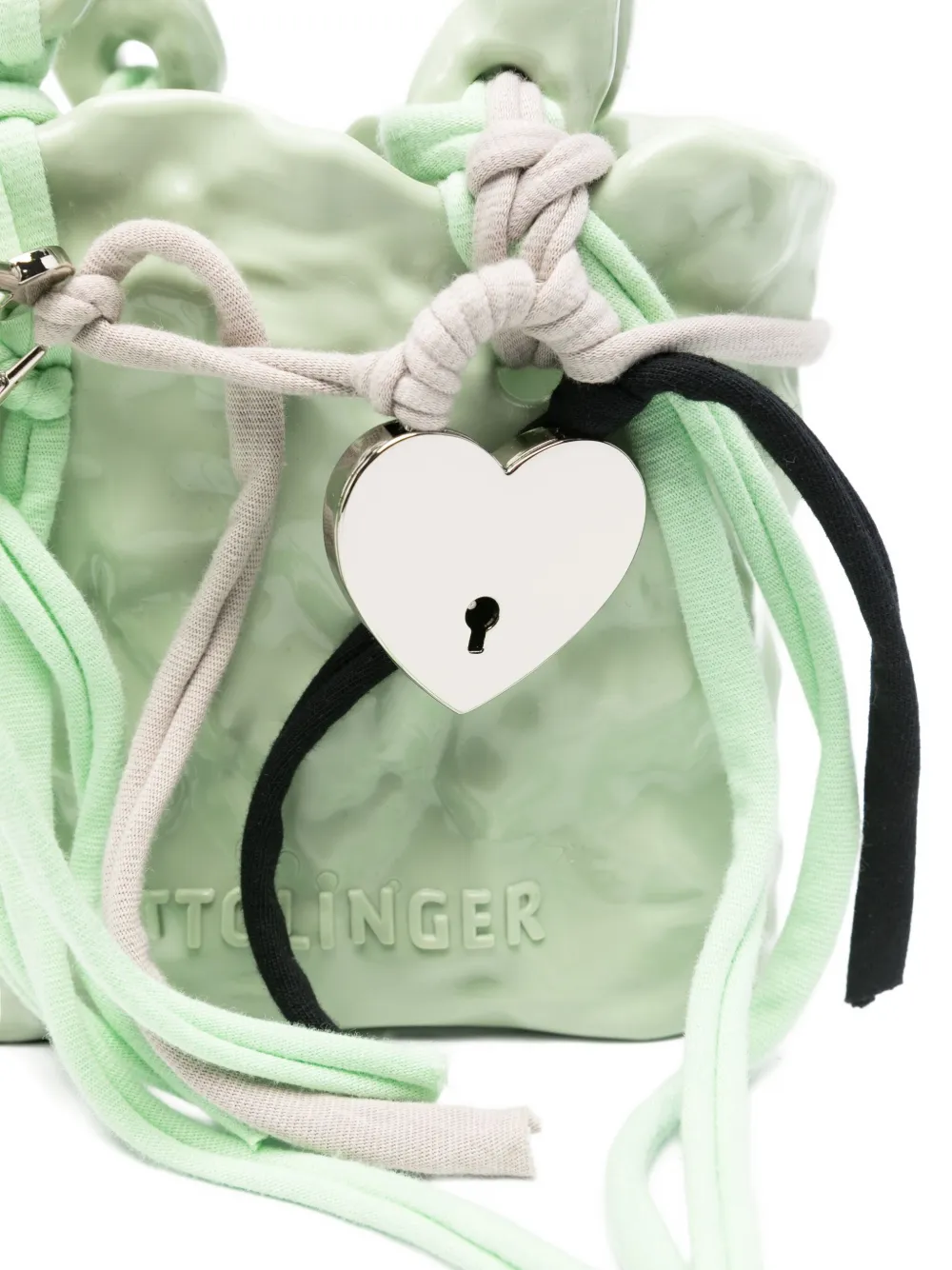 Ottolinger Keramische shopper met hartslot Groen