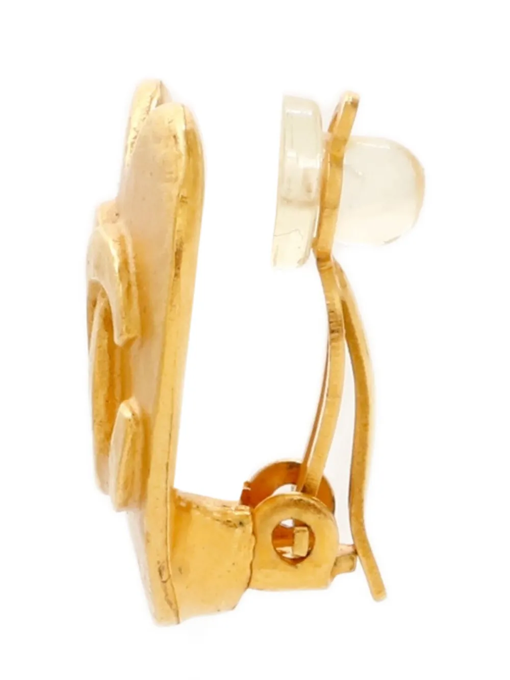 CHANEL Pre-Owned 1995 Heart CC-mark clip-on earrings | Image 2