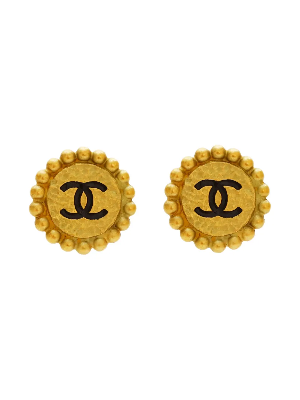 CHANEL Pre-Owned 1994 CC-mark clip-on earrings - ゴールドトーン CHANEL Pre-Owned 1994 CC-mark clip-on earrings - ゴールドトーン