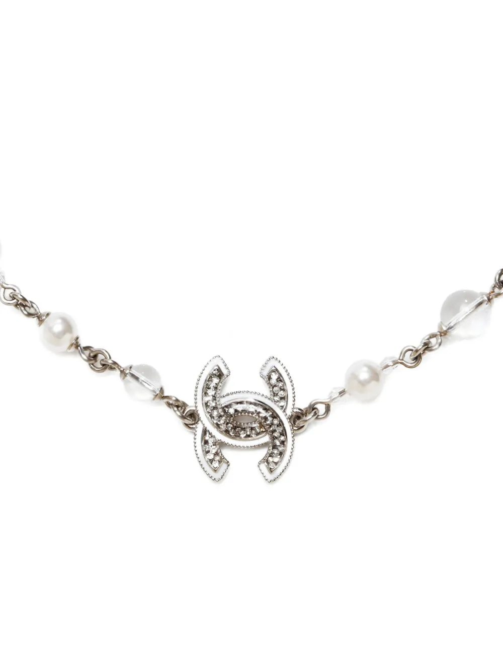 CHANEL Pre-Owned 2025 CC-mark pearl-embellished necklace | Image 2