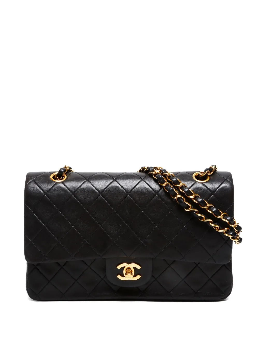 CHANEL Pre-Owned 1991-1994 medium Double Flap shoulder bag - ブラック CHANEL Pre-Owned 1991-1994 medium Double Flap shoulder bag - ブラック