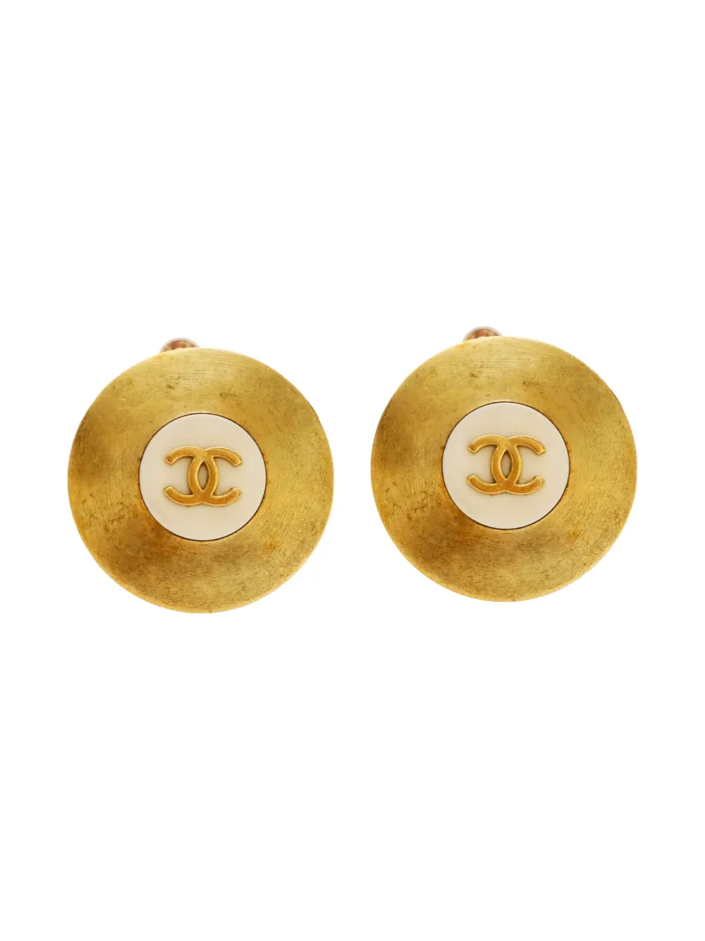 CHANEL Pre-Owned 1994 CC-mark clip-on earrings | Gold | Image 1