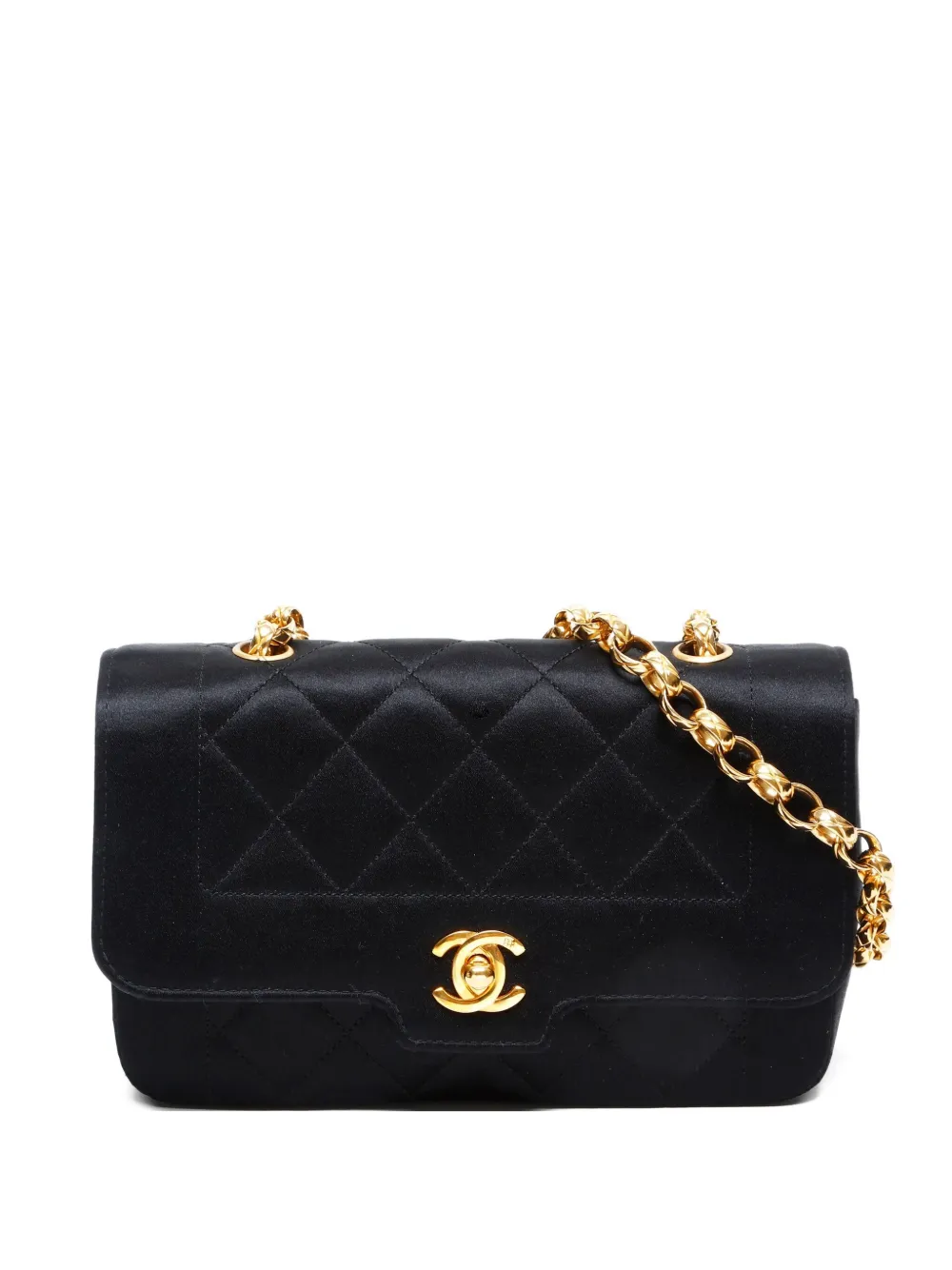 CHANEL Pre-Owned 1989-1991 mini Diana shoulder bag - ブラック CHANEL Pre-Owned 1989-1991 mini Diana shoulder bag - ブラック
