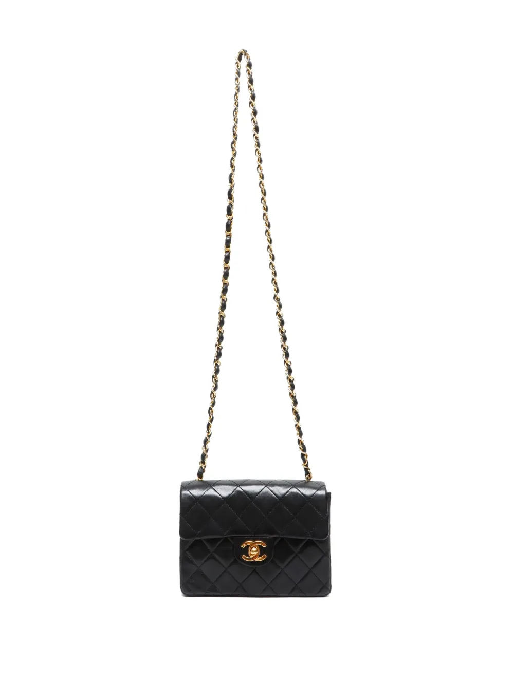 Pre-owned Chanel 1986-1988 Classic Flap Shoulder Bag In Black