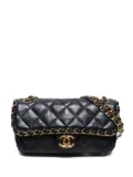 CHANEL Pre-Owned 2010-2011 chain-edge flap shoulder bag - Black