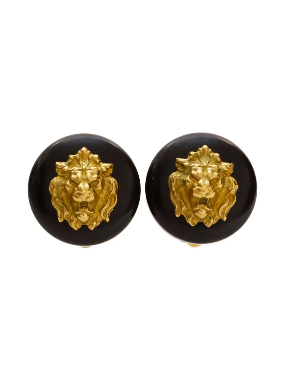 CHANEL Pre-Owned 1994 lion-head clip-on earrings | Gold | Image 1