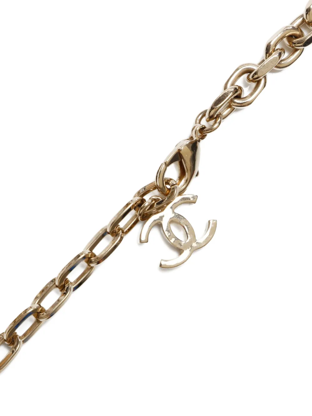 Pre-owned Chanel 2022 Cc-mark Necklace In Gold